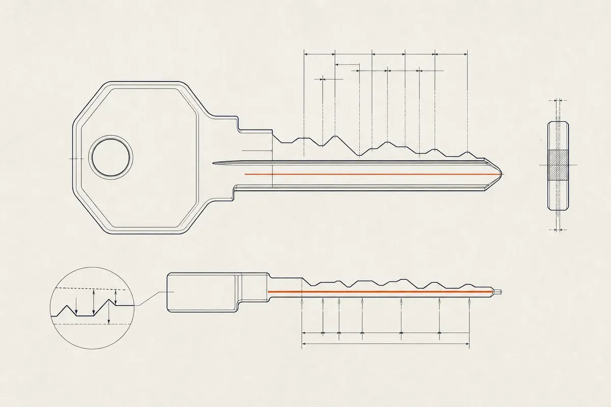 Clé cassée dans la serrure : extraction, causes et solutions — illustration technique